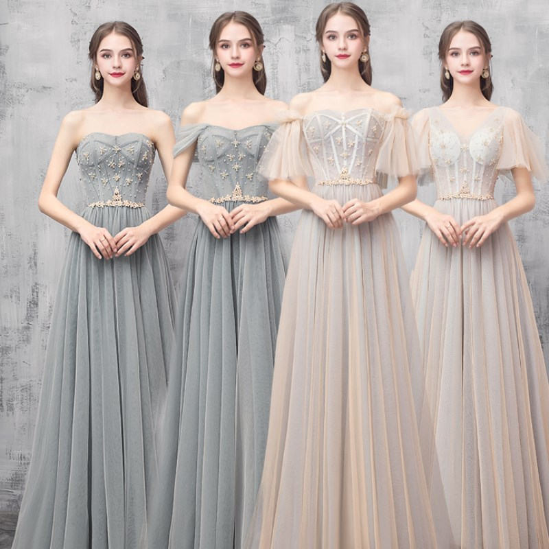 Elegant A-line Tulle Mismatched Bridesmaid Dress?Elegant A-line Tulle Mismatched Bridesmaid Dress?long dress,cheap dress,evening dress,bridal dress,prom dress 2021