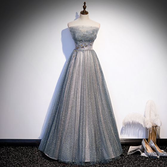 Glitter Strapless Beaded Dusty Blue Formal Dress?Glitter Strapless Beaded Dusty Blue Formal Dress?long dress,cheap dress,evening dress,bridal dress,prom dress 2021