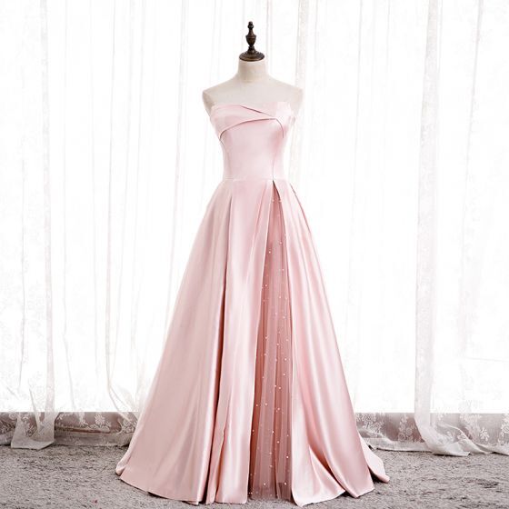 Elegant Pearl Pink Strapless Formal Dress with Beads?Elegant Pearl Pink Strapless Formal Dress with Beads?long dress,cheap dress,evening dress,bridal dress,prom dress 2021