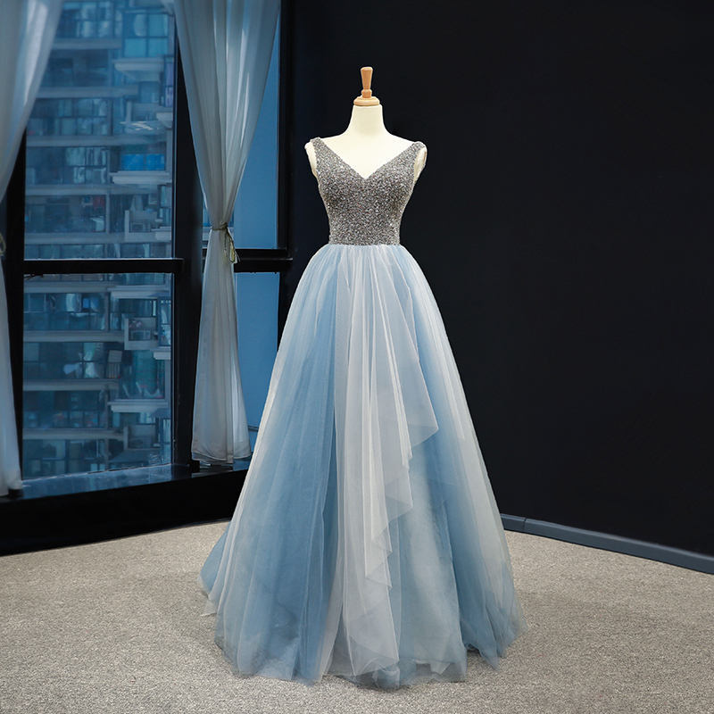 A-Line Beaded Blue Long Prom Dress?A-Line Beaded Blue Long Prom Dress?long dress,cheap dress,evening dress,bridal dress,prom dress 2021
