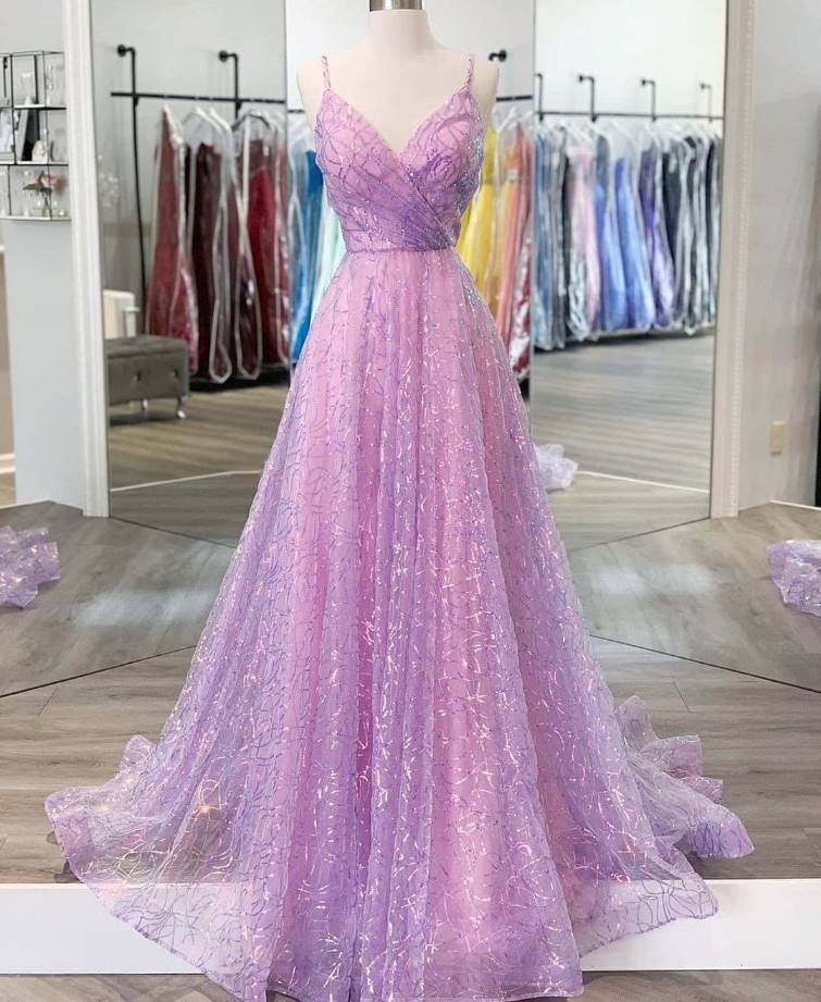 Elegant Lavender Sequined Formal Dress Elegant Lavender Sequined Formal Dress long dress,cheap dress,evening dress,bridal dress,prom dress 2021