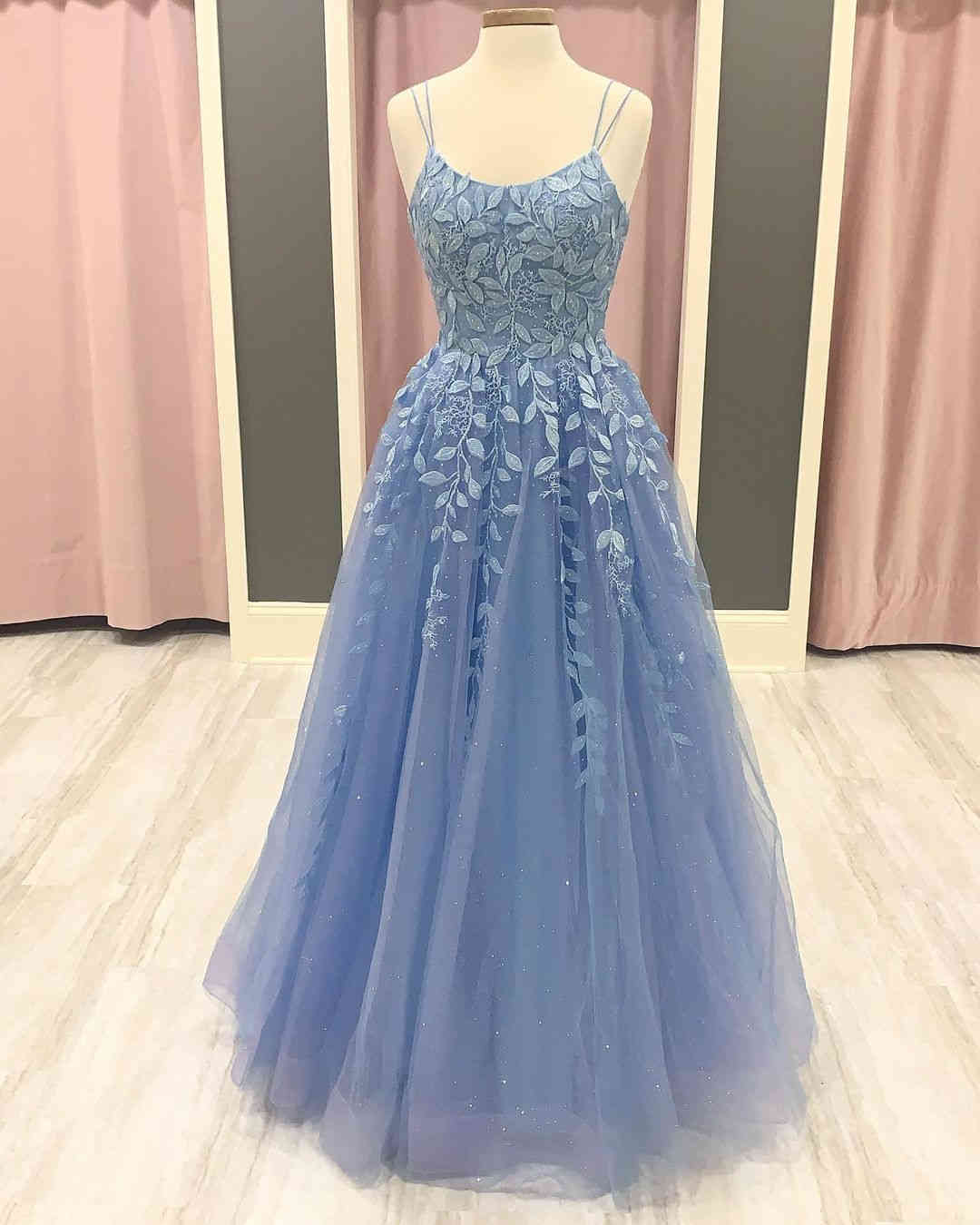 Elegant Spaghetti Straps Lilac Prom Dress with Appliques?Elegant Spaghetti Straps Lilac Prom Dress with Appliques?long dress,cheap dress,evening dress,bridal dress,prom dress 2021