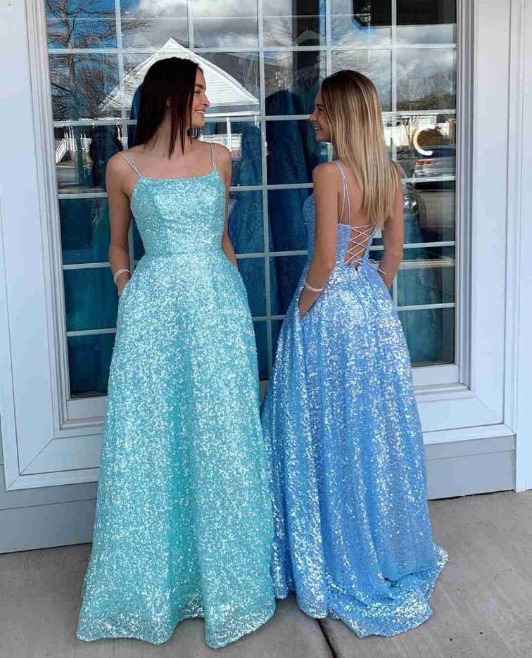 Spaghetti Straps Sequined Long Prom Dresss?Spaghetti Straps Sequined Long Prom Dresss?long dress,cheap dress,evening dress,bridal dress,prom dress 2021