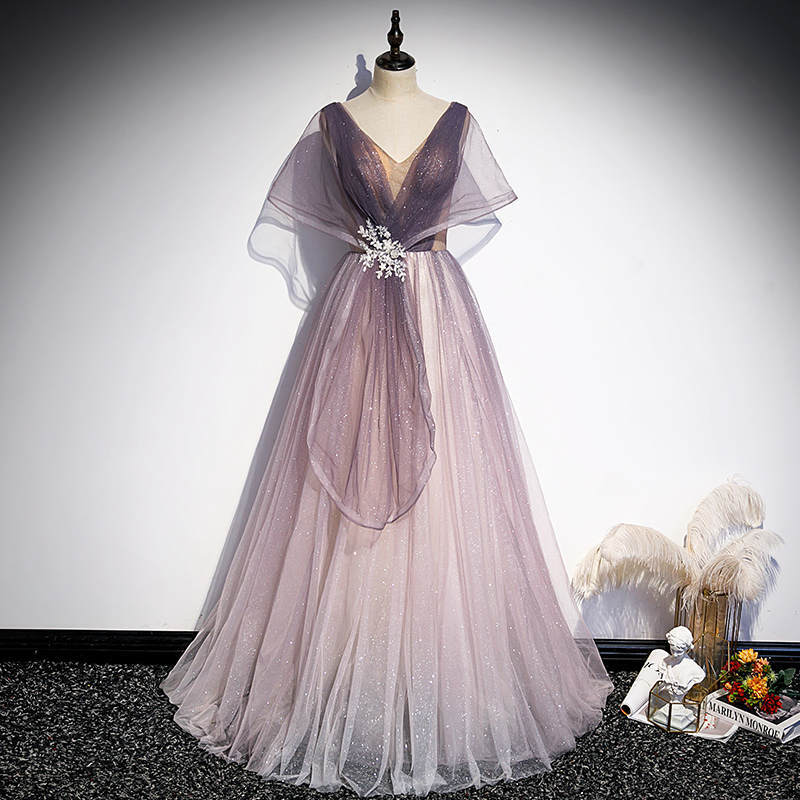 Glitter V-Neck Ombre Grape Long Prom Dress?Glitter V-Neck Ombre Grape Long Prom Dress?long dress,cheap dress,evening dress,bridal dress,prom dress 2021