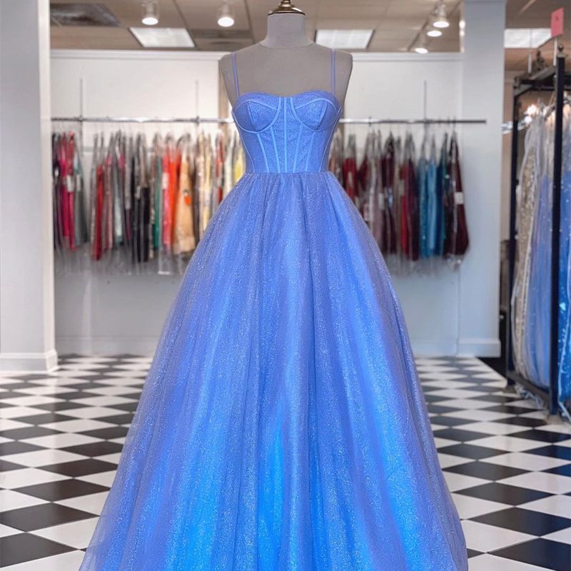 Princess Lavender Straps A-Line Tulle Prom Dress 