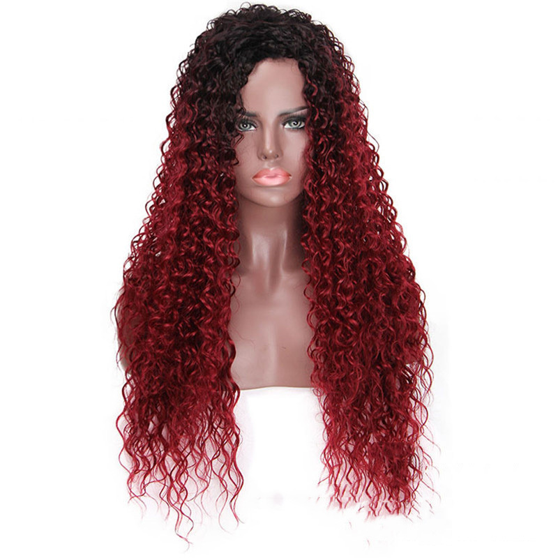 10a human hair full lace wig 1b/red 2 tone ombre color ...