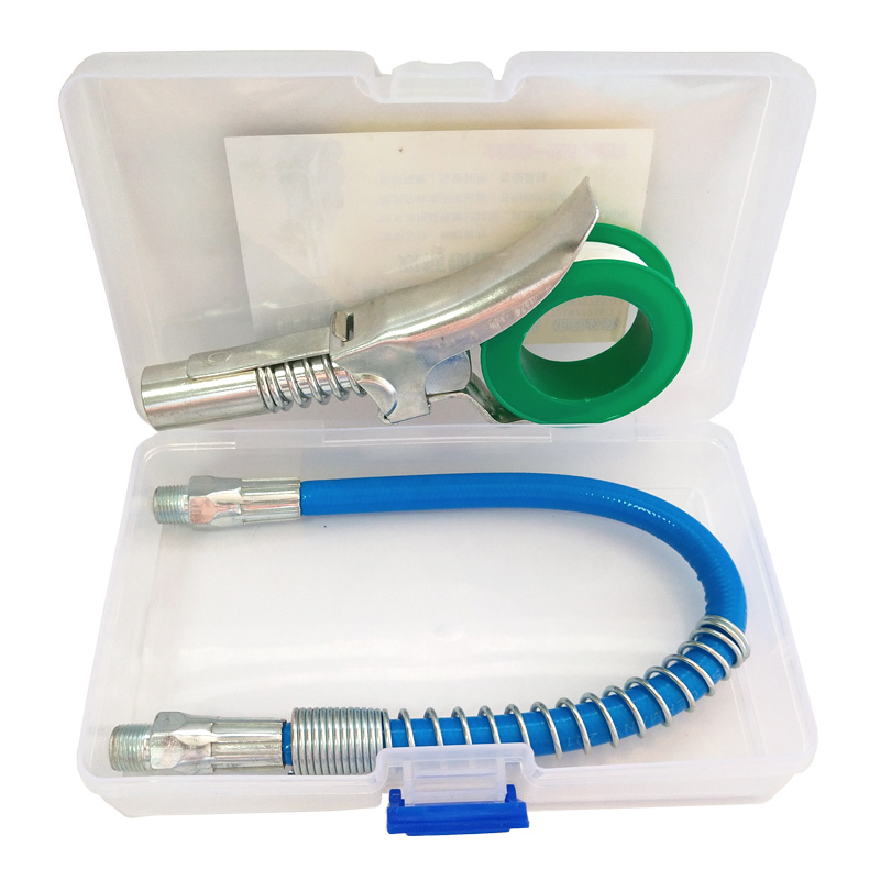 New Packing Lock On Grease Coupler With Grease Gun Hose And