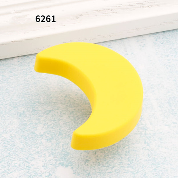 2pcs free shipping baseball round knob rubber Handle Matte yellow moon children furniture Pulls cupboard kids bedroom furniture handle 128mm cup shell handle