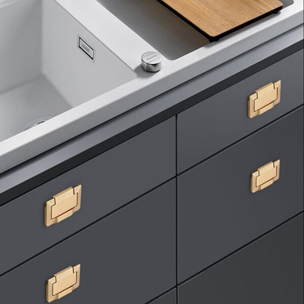 square  hidden knob  conceal Cupboard Pulls Antiaue Bronze  Drawer Knobs Kitchen 