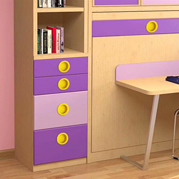 Pink Slot handle rubber Handle Matte yellow moon children furniture Pulls cupboard kids bedroom furniture handle  60mm round Slo