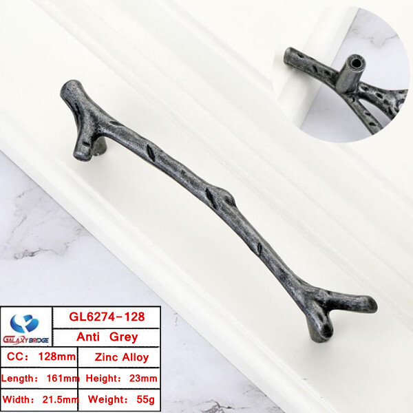 2pcs free shipping  96mm forest design furniture handle 64mm fashion dresser Handle Matte black Kitchen Cabinets Pulls cupboard 128mm cup shell handle  