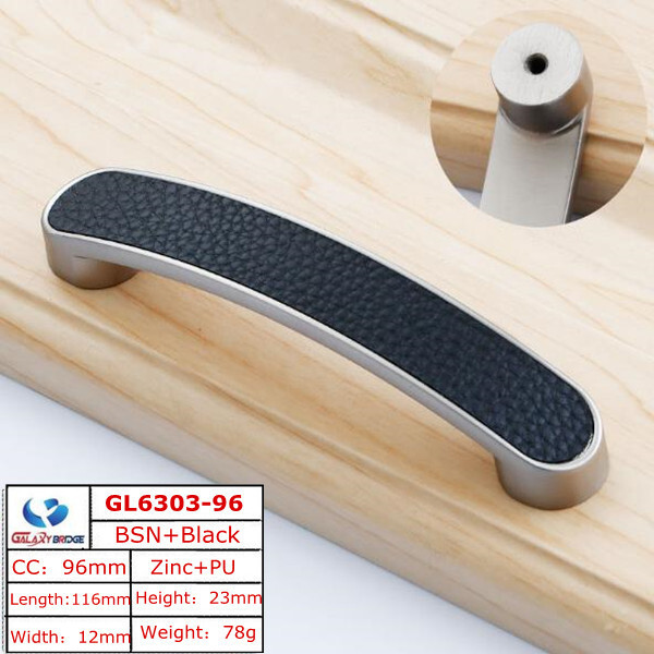  2pcs free shipping hollow design Furniture Handle zamark Kitchen Cabinets Pulls cupboard leather handle  