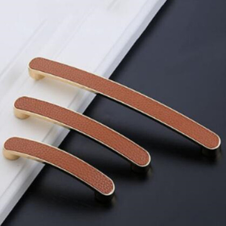  2pcs free shipping hollow design Furniture Handle zamark Kitchen Cabinets Pulls cupboard leather handle  