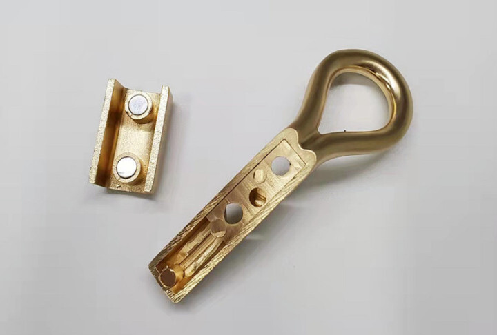 Brushed Brass Gold Arched Handle Diamond handle Worarobe handle