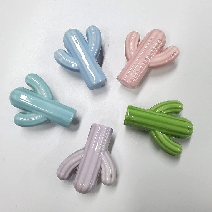 Creative Candy color Furniture fitting Chinese cultural elements Ceramic Drawer Handles and knobs for bedroom living room  