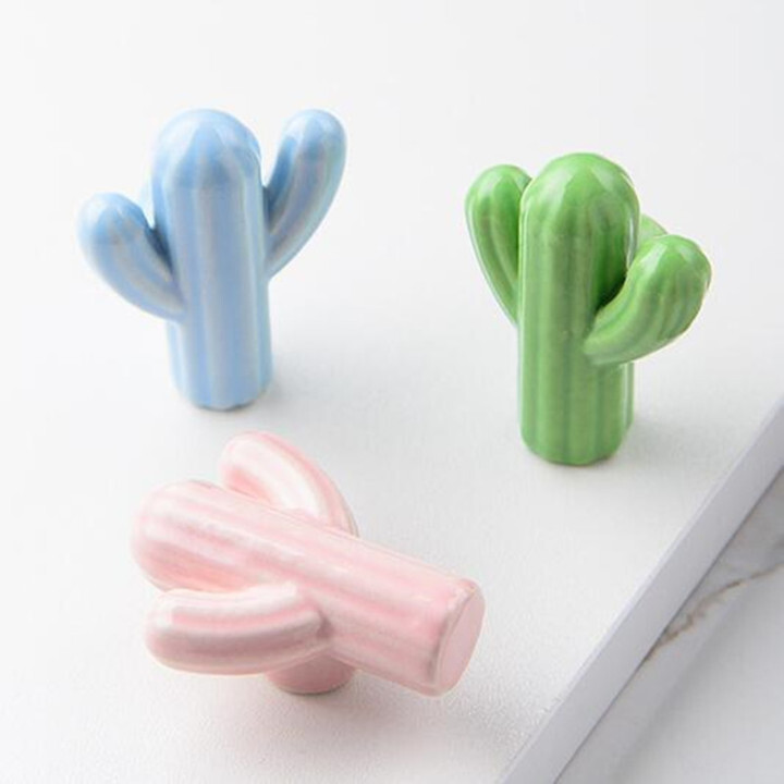 Creative Candy color Furniture fitting Chinese cultural elements Ceramic Drawer Handles and knobs for bedroom living room  