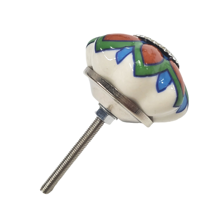 Favourite Retro style Furniture accessories Delicate Ceramic Drawer Handles and knobs with iron screw  