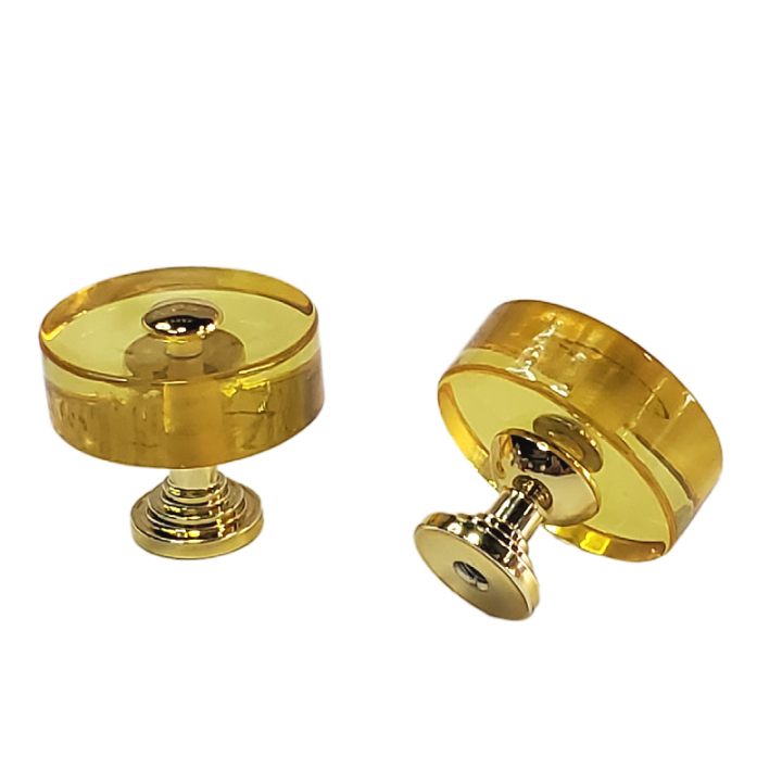 30mm Knob Gold Kitchen wardrobe Acrylic Cabinet Knobs Handles for Furniture Cabinets and Drawers Handles Pulls  