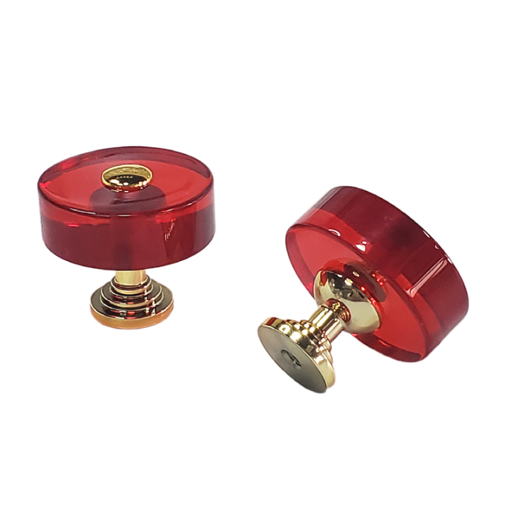 Europe Gold Kitchen wardrobe Acrylic Cabinet Knobs Handles for Furniture Cabinets and Drawers Handles Pulls  
