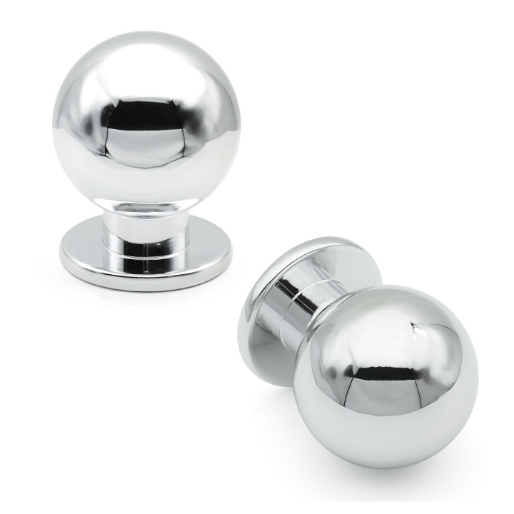 Hot Sale Plastic Crystal Knob Chrome Plated Plastic Furniture Handle White Round knob ABS knob  