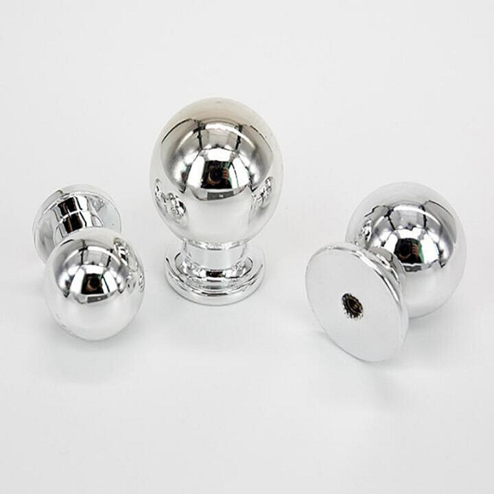 Hot Sale Plastic Crystal Knob Chrome Plated Plastic Furniture Handle White Round knob ABS knob  