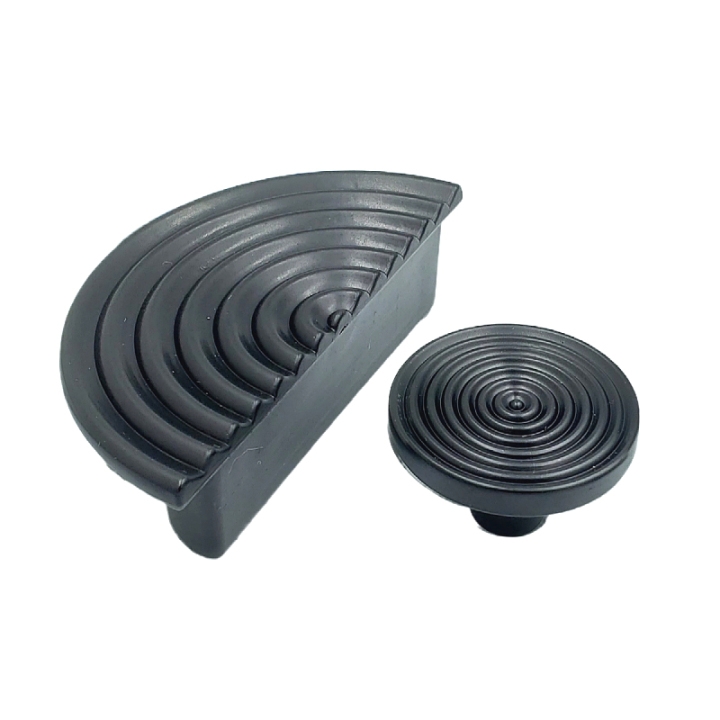 Stock available Furniture accessories Fancy Half moon shape Double hole ABS plastic Drawer Handles knobs  