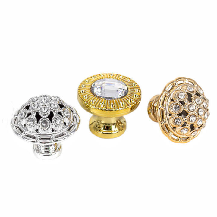Cheap Diamond knob furniture handle wardrobe drawer diamante crystal knobs european cabinet Acrylic Knob  