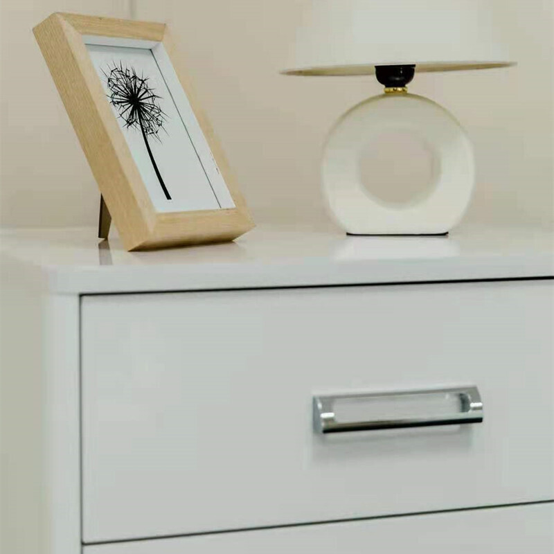 New Design High Quality Plastic U-shaped Door Handle Chrome Plated Cabinet Pulls  128mm Chrome Furniture Handles  
