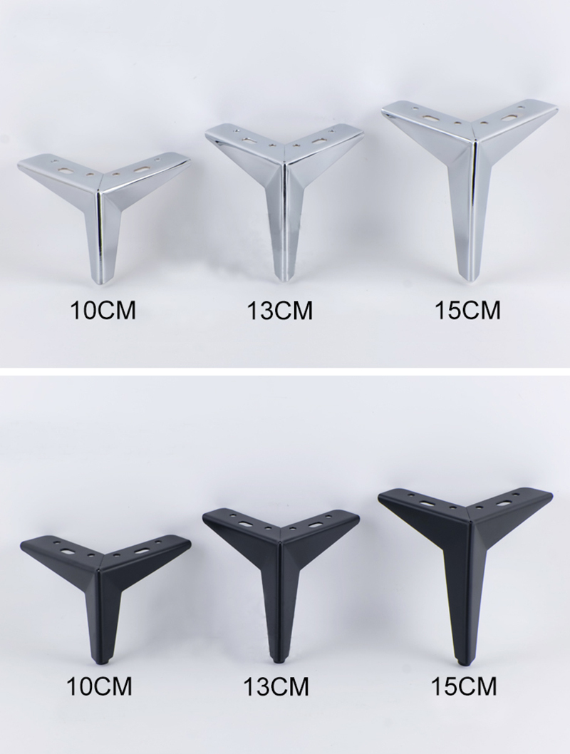 Wholesale price Furniture hardware Simple design beveled Thickness 2mm Sofa legs for living room  