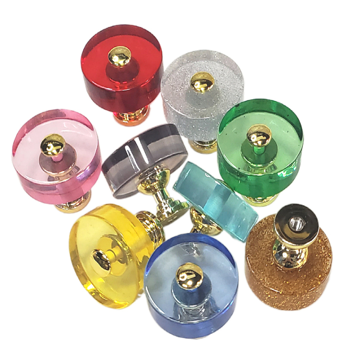 30mm Gold Knob Kitchen wardrobe Acrylic Cabinet Knobs Handles for Furniture Cabinets and Drawers Handles Pulls  