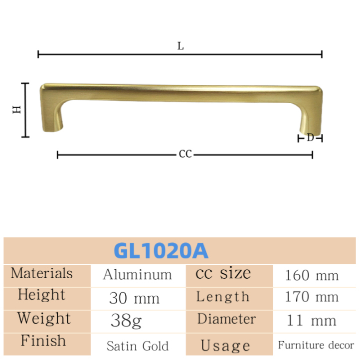  Satin Gold  Aluminum Square Handle Cabinet D Handles Satin Gold Aluminum Square Design Cabinet D Handles Silver Dresser Knobs,Candy Box Pulls