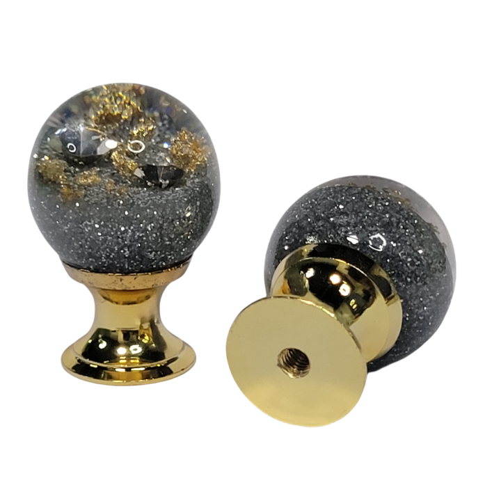Polished Brass With Faceted GreyCrystal Glass Cabinet Knobs Satin Gold Aluminum Square Design Cabinet D Handles Silver Dresser Knobs,Candy Box Pulls