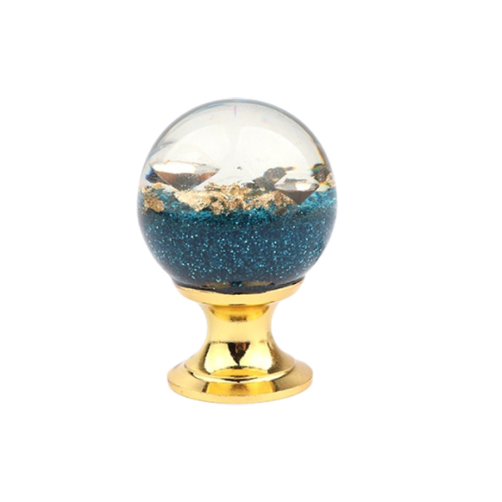  Polished Brass With Faceted Blue Crystal Glass Cabinet Knobs Satin Gold Aluminum Square Design Cabinet D Handles Silver Dresser Knobs,Candy Box Pulls
