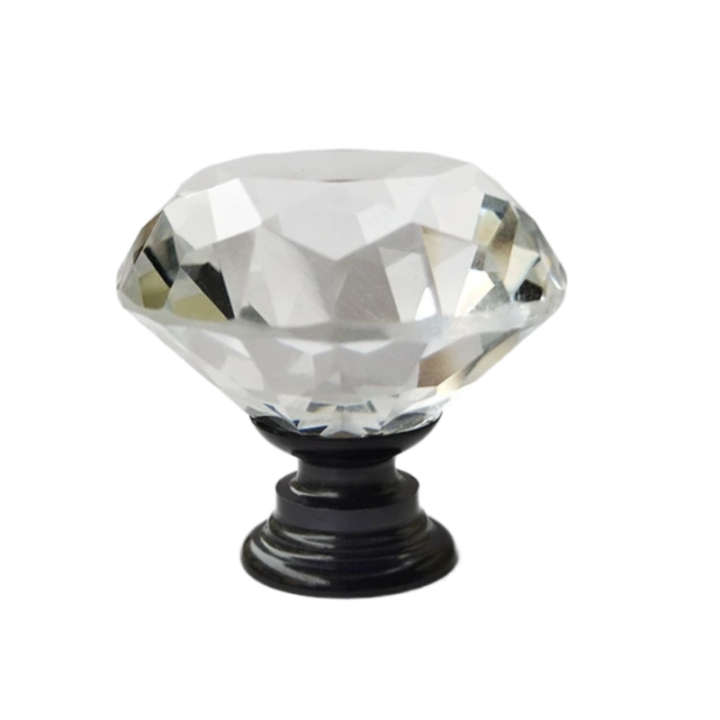30mm Round Knob Crystal With Black Zinc  For Cabinet  Decor Cute Baseball Round KnobDresser Handles& Knobs Candy Box Pulls,D Handles For Kitchen Cabinet,Lovely Knob For Children's Furniture,PVC Round Knob For Dresser,Baseball Round Knob Wardrobe Pulls