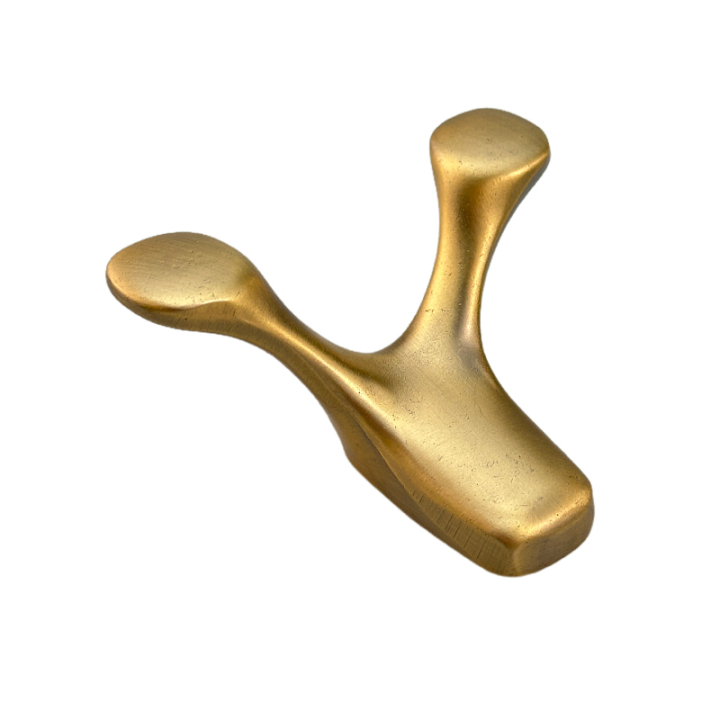 Brushed Brass Robe Hook For Cloths Furniture Hardware Accessories Brushed Brass Cloth Hook| Bag Holder Coffee|Wall Mounted Cap Holder D Handles For Kitchen Cabinet,Baseball Round Knob Wardrobe Pulls,North European Cloth Hooks,Aluminum Satin Gold Bag Holder