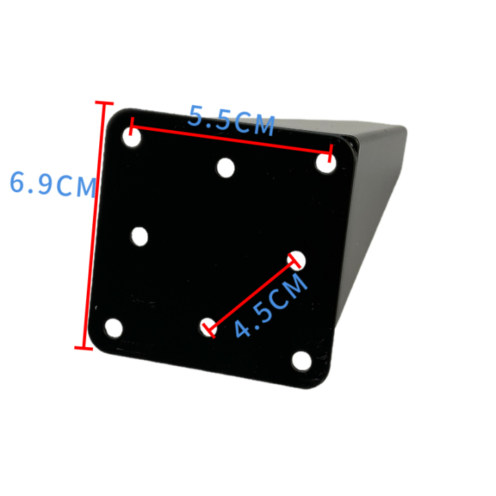 GL7066S Black Sofa Leg 12cm Height Metal Leg For Bed Support 