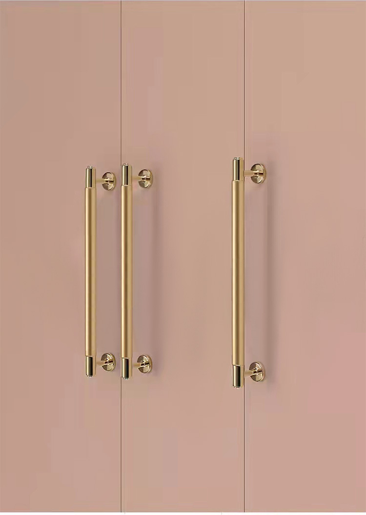 192mm Brushed Brass  cabinet door handle Carton Bedroom Furniture hardware accessories Pearl Black Colorful knobs  