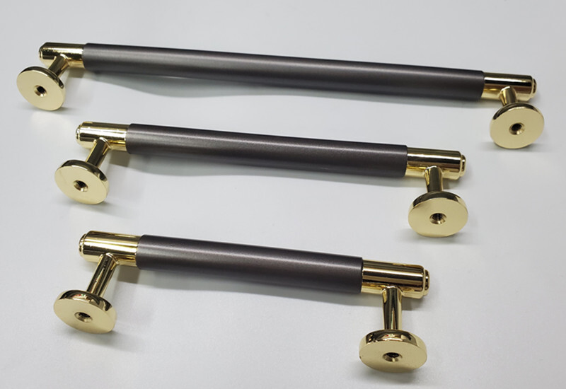 192mm Brushed Brass  cabinet door handle Carton Bedroom Furniture hardware accessories Pearl Black Colorful knobs  
