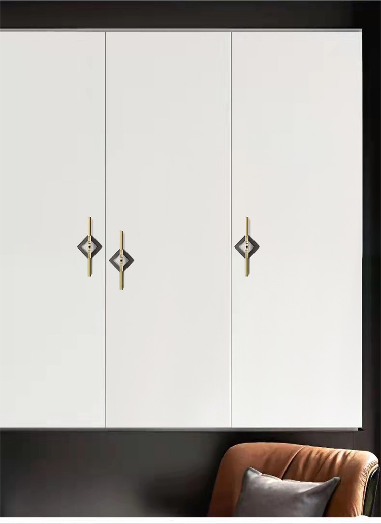 GL1130K Handle Furniture Square Wardrobe Door Handle Zamark Cabinet Knobs Kitchen Drawers Pulls Hardware  