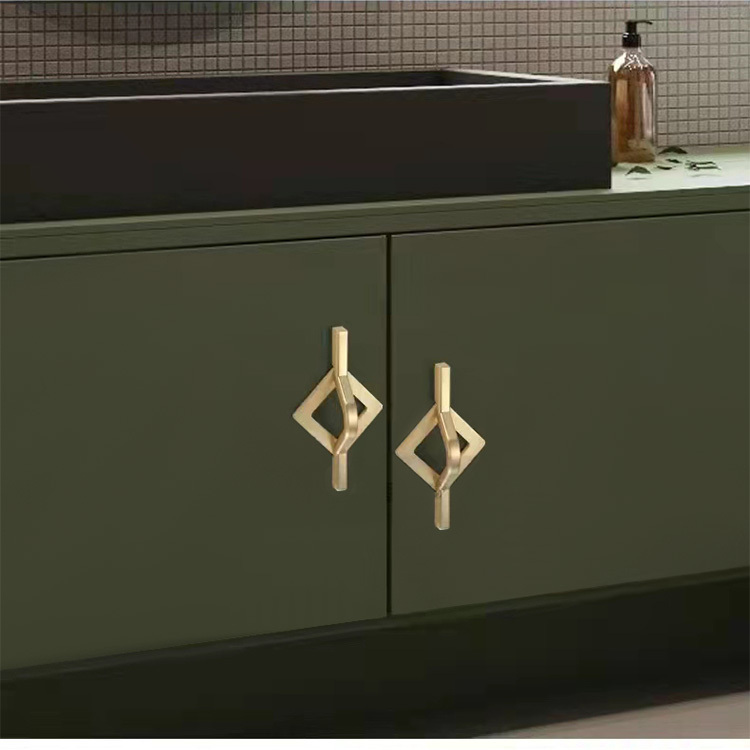 GL1130K Handle Furniture Square Wardrobe Door Handle Zamark Cabinet Knobs Kitchen Drawers Pulls Hardware  