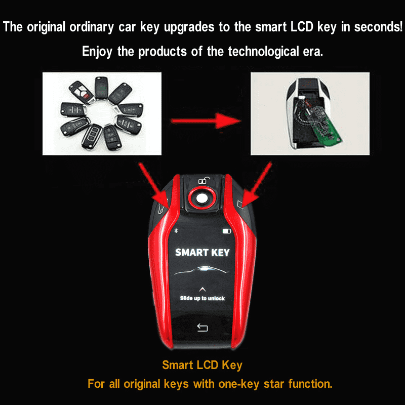 Sunoo Modified LCD Screen Smart Remote Key Shell for All Keylessgo System