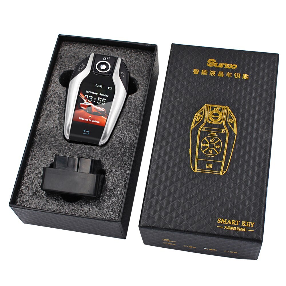 Sunoo Multilanguage Modified Smart Remote Car Key W/ LCD Screen