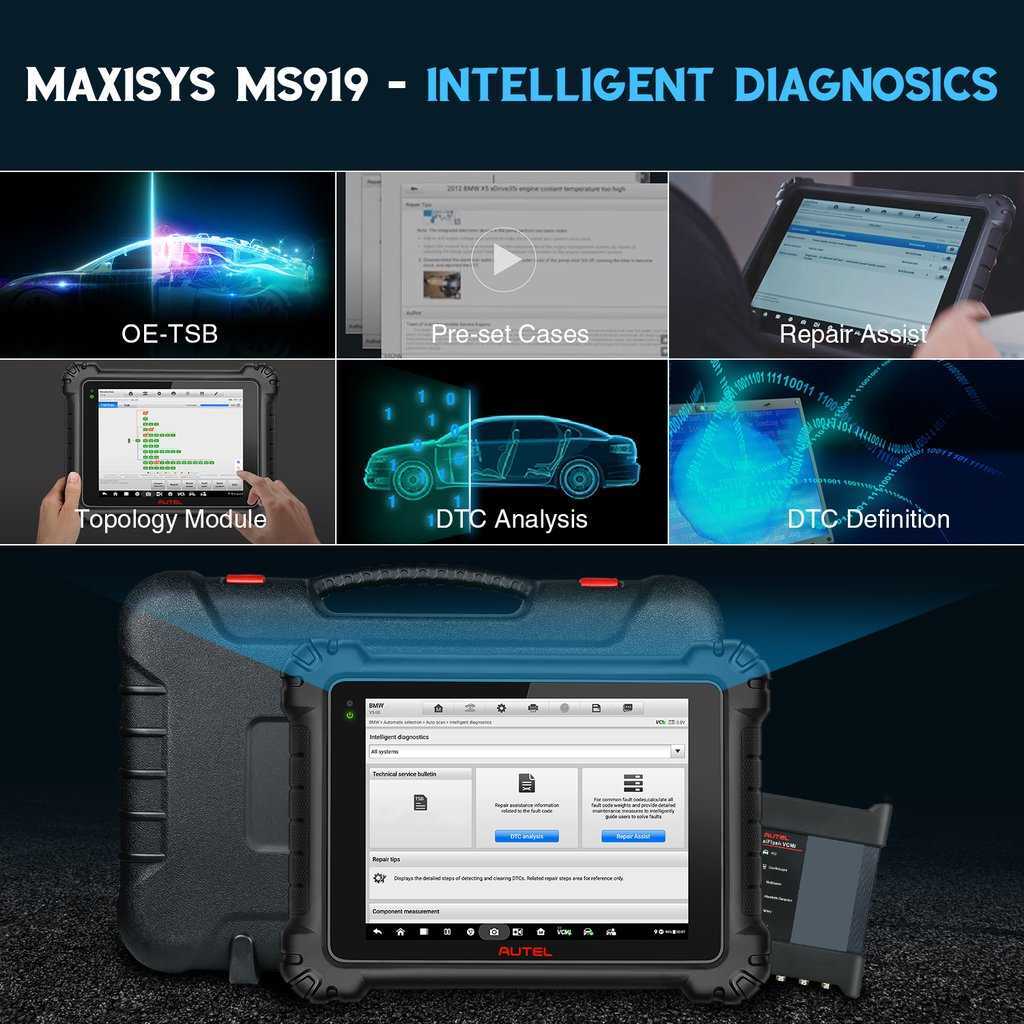 2021 Newest Autel MaxiSys MS919 Car Intelligent Diagnostics Scan Tool, Advanced 5-1 VCMI with Oscilloscope, Multimeter, OE-TSB 2021 Newest Autel MaxiSys MS919 Car Intelligent Diagnostics Scan Tool maxisys ms919,ms919,intelligent diagnostics scan tool,autel ms919,Oscilloscope programming,Automotive Multimeter