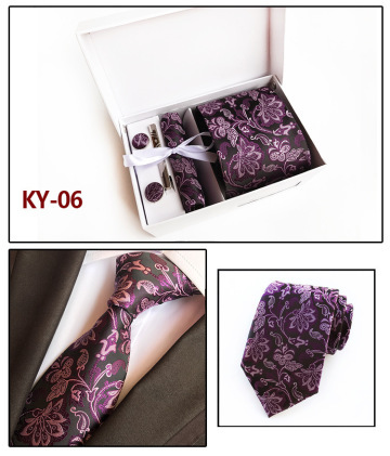 Chinese Bold Flower Jacquard Polyester Tie 