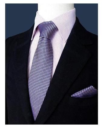 100% Printed Silk Necktie Set for Men Handmade Tie Fashion Tie