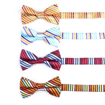 Fashion New design polyester Stripe Bow Tie 