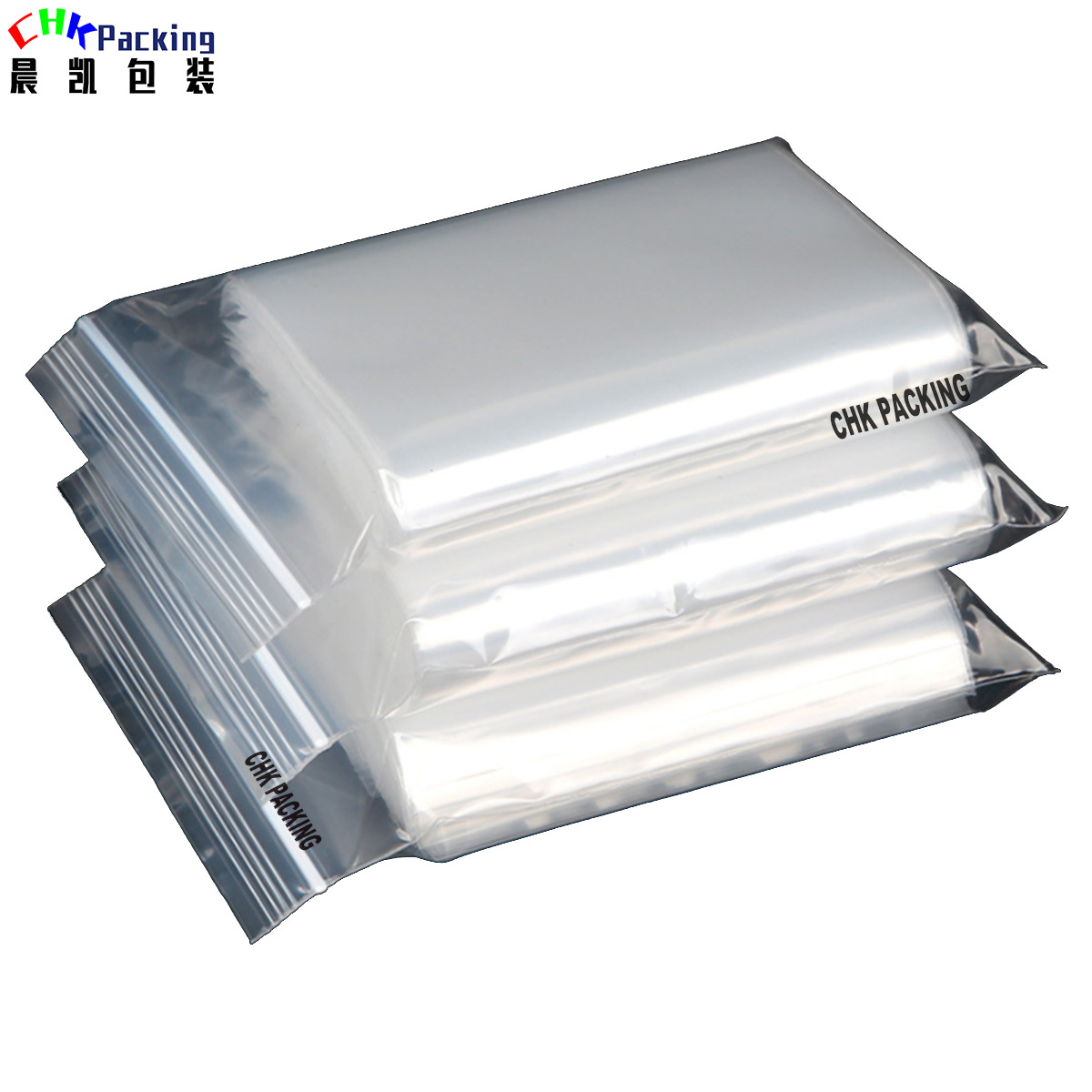 China customized transparent PE ziplock bag for jewelry