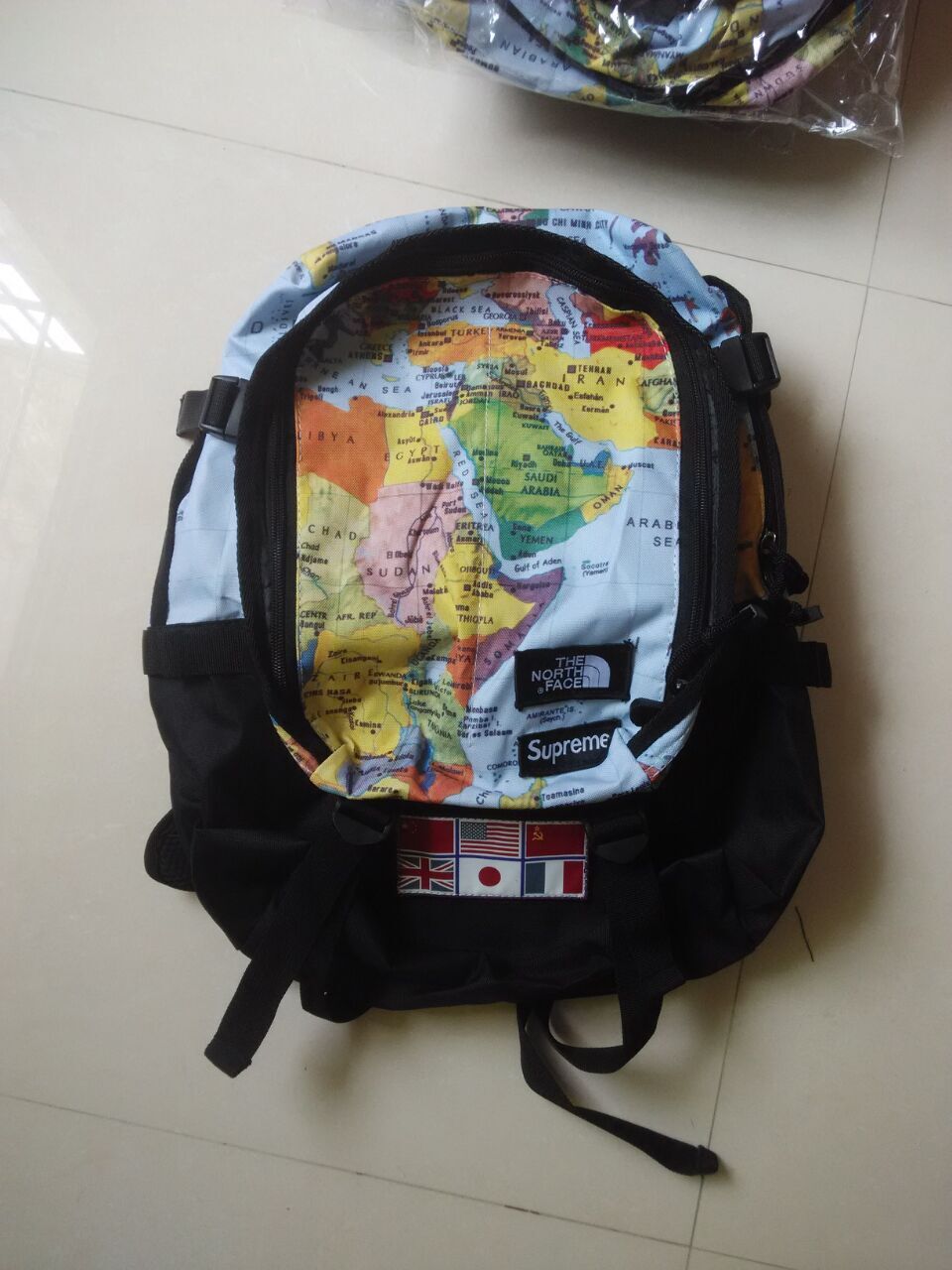supreme tnf map backpack