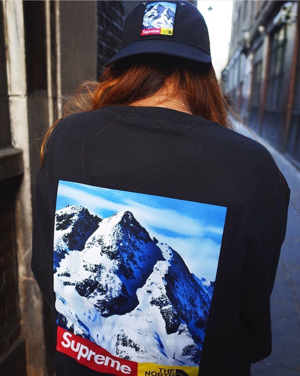 supreme tnf mountain crewneck