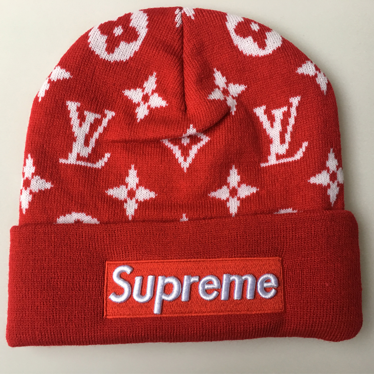 Supreme Louis Vuitton Beanie Red - Just Me and Supreme